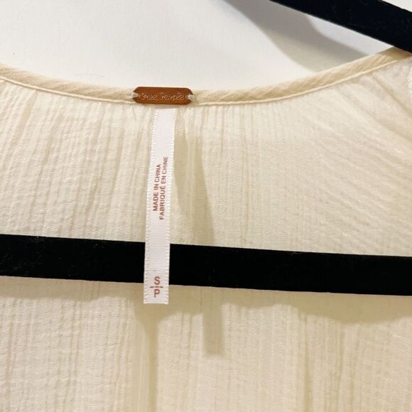 Free People Boho Pink Embroidered High Low Dress SZ XS - Picture 9 of 9